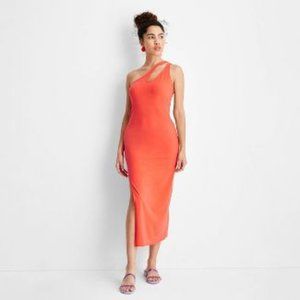 NEW Future Collective One Shoulder Sleeveless Cut Out Bodycon Knit Dress